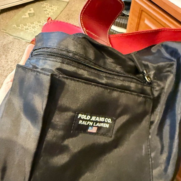Vintage Ralph Lauren Purse Red Polo Jeans Co Sequin American Flag - Picture 10 of 13